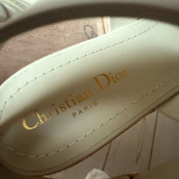 Christian Dior Raffia Embroidered Dway Platform Sandals Off White Sz 40 / 10
